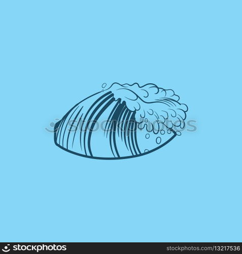 wave surf logo vector