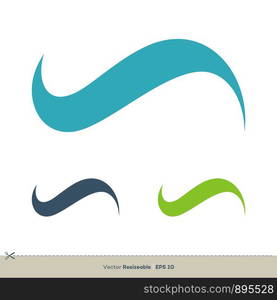 Wave Swoosh Vector Logo Template Illustration Design. Vector EPS 10.