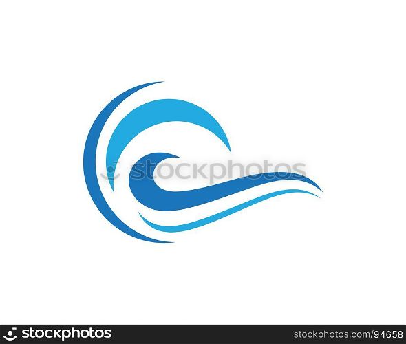 Wave symbol and icon Logo Template. Water Wave symbol and icon Logo Template vector