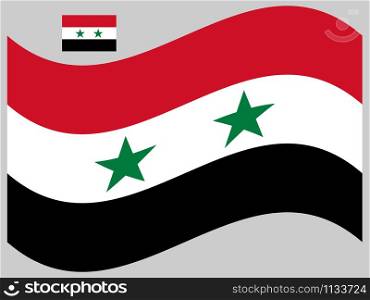 Wave Syria Flag Vector illustration eps 10.. Wave Syria Flag Vector illustration eps 10