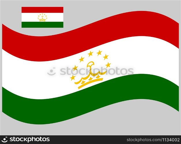 Wave Tajikistan Flag Vector illustration eps 10.. Wave Tajikistan Flag Vector illustration eps 10