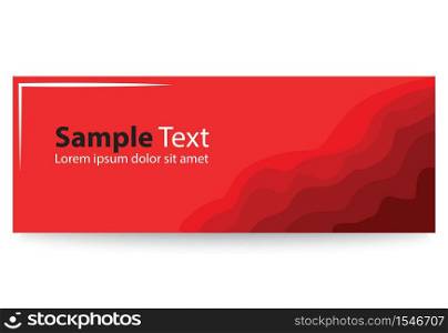 wave texture banner red