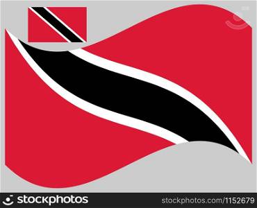 Wave Trinidad and Tobago Flag Vector illustration eps 10.. Wave Trinidad and Tobago Flag Vector