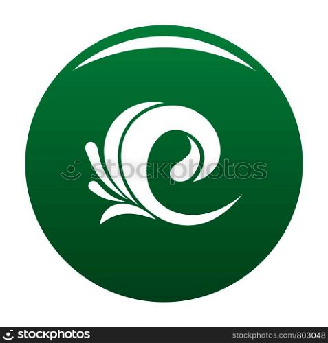 Wave tsunami icon. Simple illustration of wave tsunami vector icon for any design green. Wave tsunami icon vector green