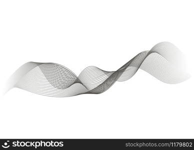 Wave vector background. Abstract wavy stripes. Abstract wavy stripes on white background
