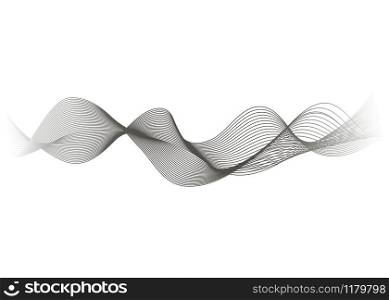 Wave vector background. Abstract wavy stripes. Wave vector background. Background lines wave