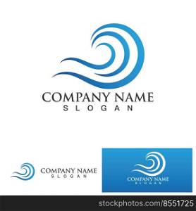 wave water beach  logo and symbol Vector Illustration