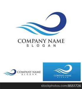 wave water beach  logo and symbol Vector Illustration