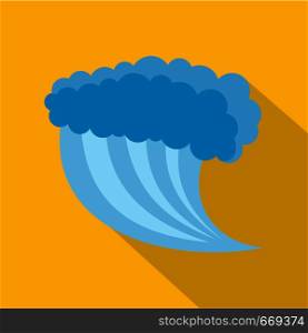 Wave water blue icon. Flat illustration of wave water blue vector icon for web. Wave water blue icon, flat style