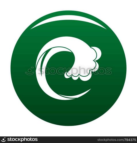 Wave water drop icon. Simple illustration of wave water drop vector icon for any design green. Wave water drop icon vector green