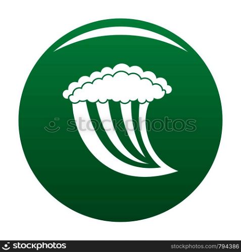 Wave water icon. Simple illustration of wave water vector icon for any design green. Wave water icon vector green