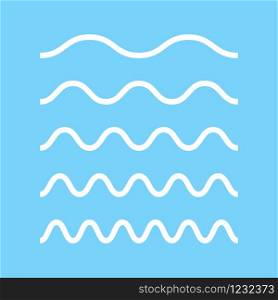 wave water line abstract blue background vector illustration