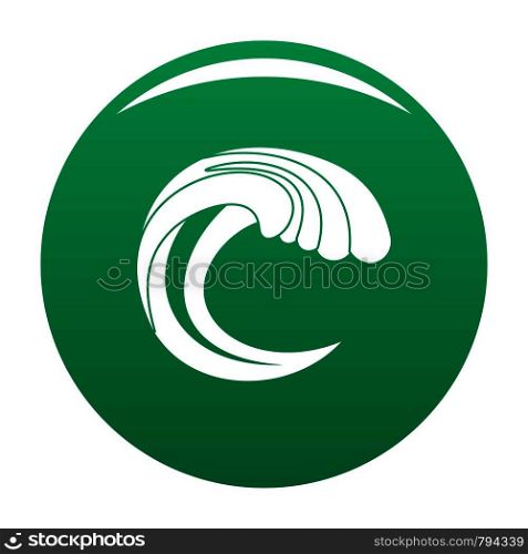 Wave water nature icon. Simple illustration of wave water nature vector icon for any design green. Wave water nature icon vector green