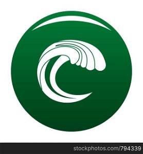 Wave water nature icon. Simple illustration of wave water nature vector icon for any design green. Wave water nature icon vector green