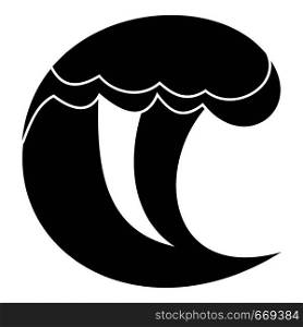 Wave water scene icon. Simple illustration of wave water scene vector icon for web. Wave water scene icon, simple black style