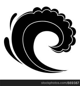 Wave water surfing icon. Simple illustration of wave water surfing vector icon for web. Wave water surfing icon, simple black style