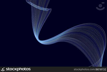 Wave with shadow. Abstract Colorful Lines lines on a background Vector Illustration