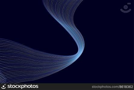Wave with shadow. Abstract Colorful Lines lines on a background Vector Illustration