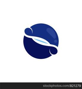 Waves beach logo and blue symbols template icons app