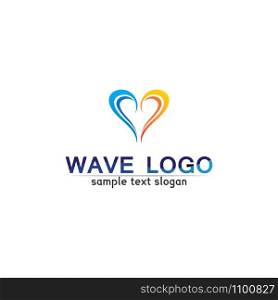 Waves beach logo and symbols template icons app