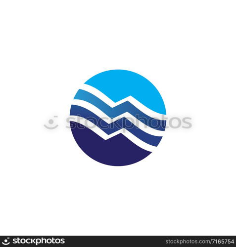 Waves beach logo and symbols template icons app