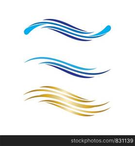 Waves beach vector logo and symbols template icons app