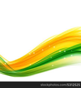 Waves of color flag of Brazil on White Background. Vector Illustration. EPS10. Waves of color flag Brazil on White Background. Vector Illust