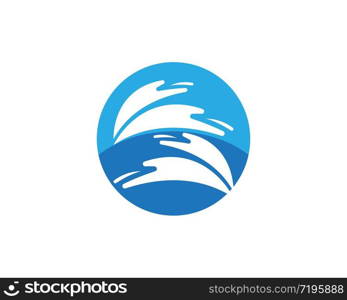 Waves of sea or ocean waves,blue water, splash vector illustration