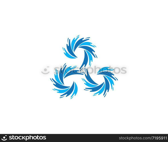 Waves of sea or ocean waves,blue water, splash vector illustration