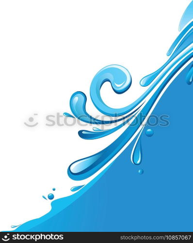Waves splash vector image