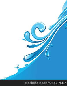 Waves splash vector image
