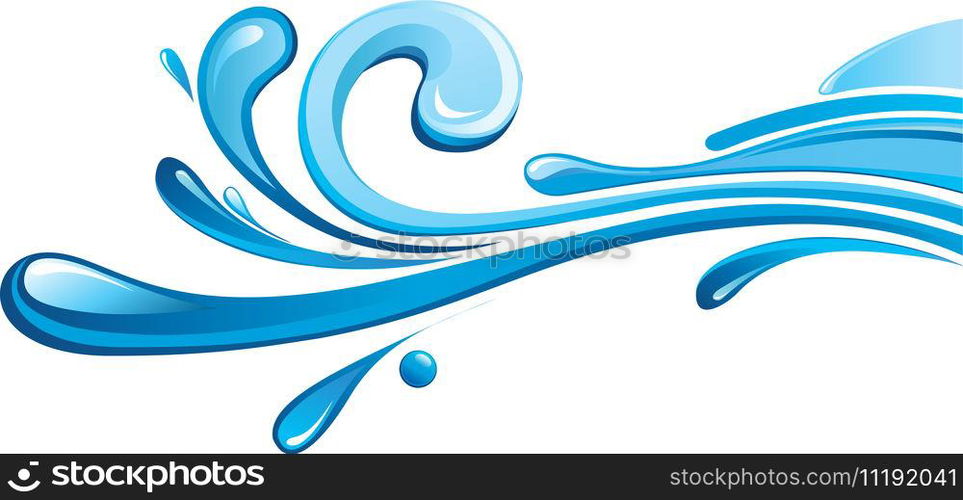 Waves splash vector image