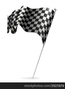 Waving flag checkered, 10eps