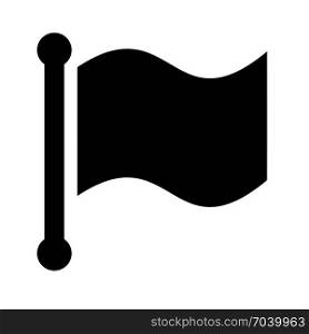 Waving flag for location marker, icon on isolated background