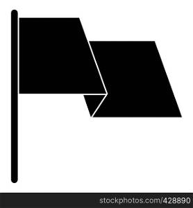 Waving flag icon. Simple illustration of waving flag vector icon for web. Waving flag icon, simple style