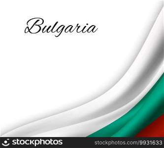 waving flag of Bulgaria on white background. Template for independence day. vector illustration. waving flag on white background.