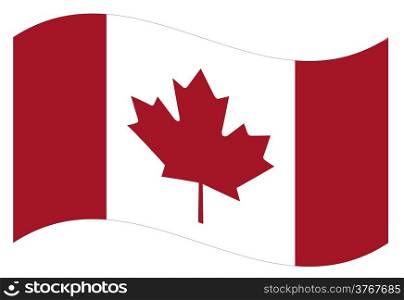 Waving flag of Canada isolated. Vector EPS8