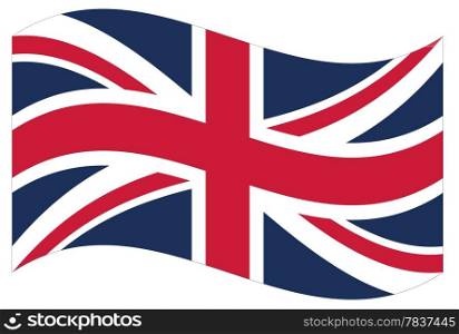 Waving flag of Great Britain isolated. Vector EPS8