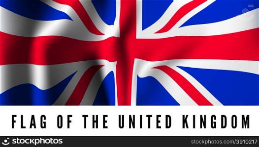 Waving flag of Uk - United Kingdom. Waving flag of Uk - United Kingdom. Vector illustration