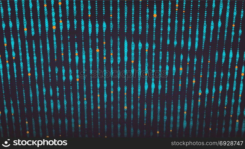 Wavy Abstract Graphic Design. Modern Sense Of Science And Technology Background. Vector Illustration. Abstract Dots Connection Background. Flowing Particles Waves.. Composed Of Particles. Abstract Graphic Design. Modern Sense Of Science And Technology Background. Vector