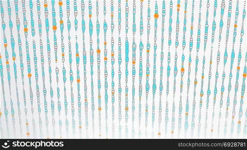 Wavy Abstract Graphic Design. Modern Sense Of Science And Technology Background. Vector Illustration. Abstract Dots Connection Background. Flowing Particles Waves.. Composed Of Particles. Abstract Graphic Design. Modern Sense Of Science And Technology Background. Vector