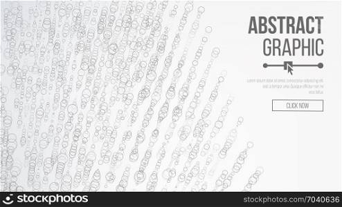 Wavy Abstract Graphic Design. Modern Sense Of Science And Technology Background. Vector Illustration. Abstract Dots Background. Flowing Particles Waves.. Wavy Abstract Graphic Design. Modern Sense Of Science And Technology Background. Vector