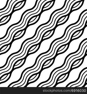 Wavy Lines Seamless Background. Modern Geometric Background. Vector Seamless Texture. Repeating Pattern With Wavy Lines Arranged Diagonally.. Wavy Lines Seamless Background. Modern Geometric Background. Vector Seamless Texture. Repeating Pattern With Wavy Lines