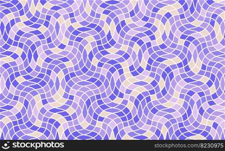Wavy Mosaic Geometric Pattern.Beautiful mosaic design.Perfect for gift paper, web page background, greeting cards. Vector Illustration.