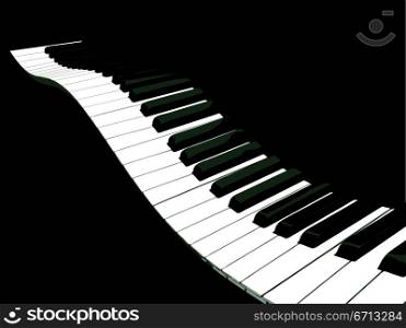 wavy piano keys