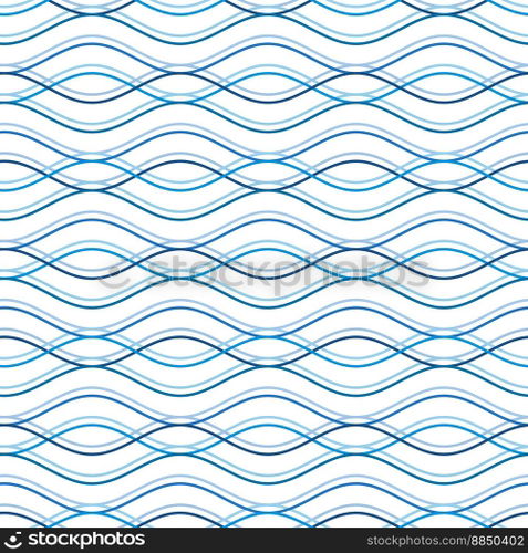 Wavy seamless pattern vector image
