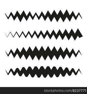 Wavy, waving line. Billowy, undulating zigzag, crisscross stripes. Vector illustration. EPS 10.. Wavy, waving line. Billowy, undulating zigzag, crisscross stripes. Vector illustration.