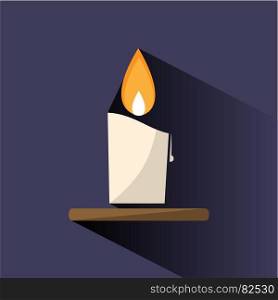 Wax candle color icon with shade on dark background