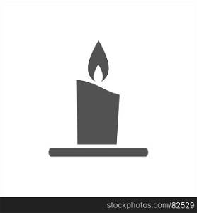 Wax candle icon on a white background