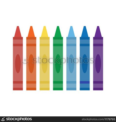Wax colorful crayons isolated on white background. Wax colorful crayons isolated on white
